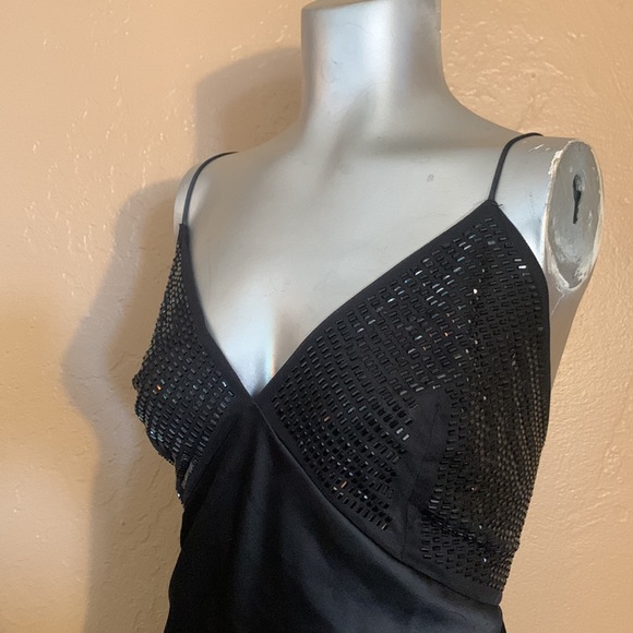 NWT Victoria Secret Black Slip Dress With Sequin Detail.  Sz XL - Picture 5 of 10
